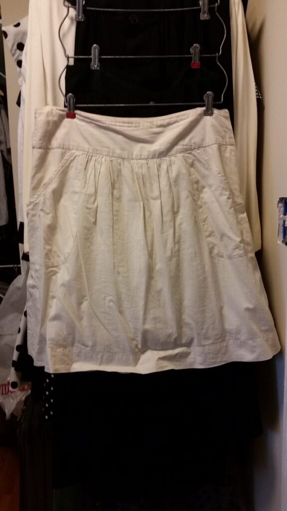 Off-white cotton summer skirt